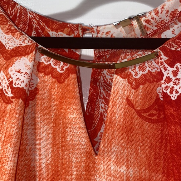 Women’s Red Orange Summer Long Sleeve Blouse - LARGE - Picture 3 of 6